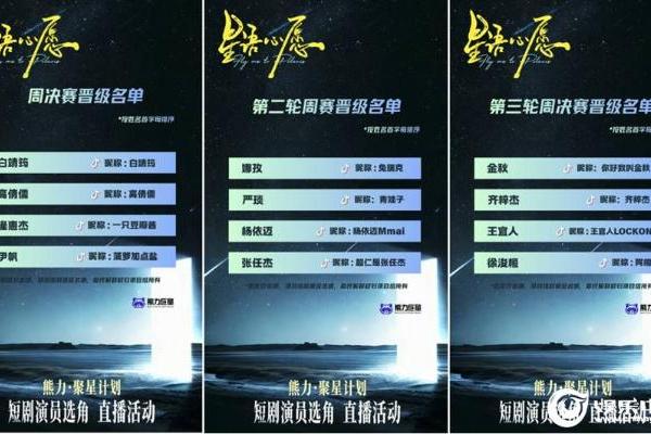 “熊力·聚星计划”总决赛倒计时 经典IP《星语心愿》短剧选角迎来收官之战