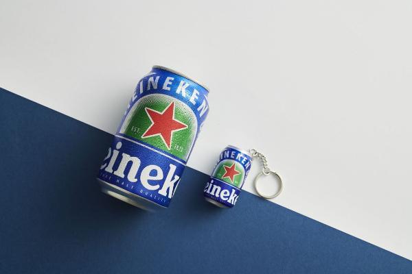 太可爱！海尼根0.0零酒精3D啤酒罐造型悠游卡，5厘米尺寸Q萌到爆