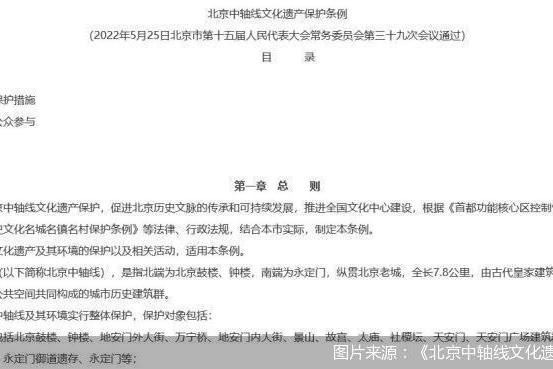 保护传承、促进公众参与 《北京中轴线文化遗产保护条例》10月1日起施行
