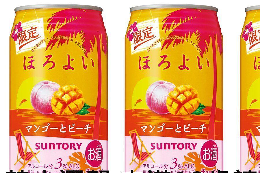 三得利和乐怡HOROYOI微醉全新两款限定口味「芒果水蜜桃」和「荔枝葡萄柚」，热带水果风味超清爽