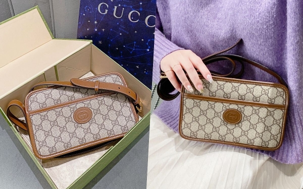 小资精品包推荐！Gucci最新经典「老花小方包」甜甜价三万多入门超心动，可侧背、手机皮夹也都能装！