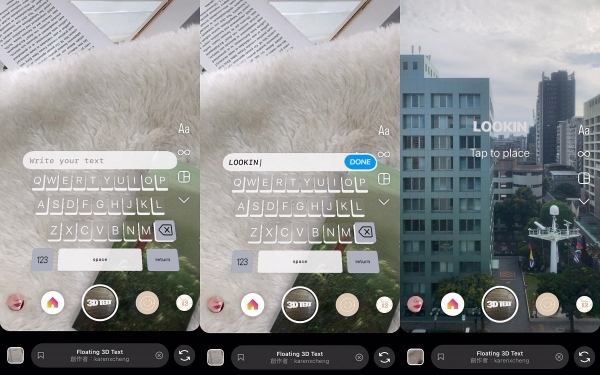 大家都在玩！2023最夯IG限动滤镜推荐：3D漂浮英文字体太酷、打字键盘超可爱，录影还会跟着移动！