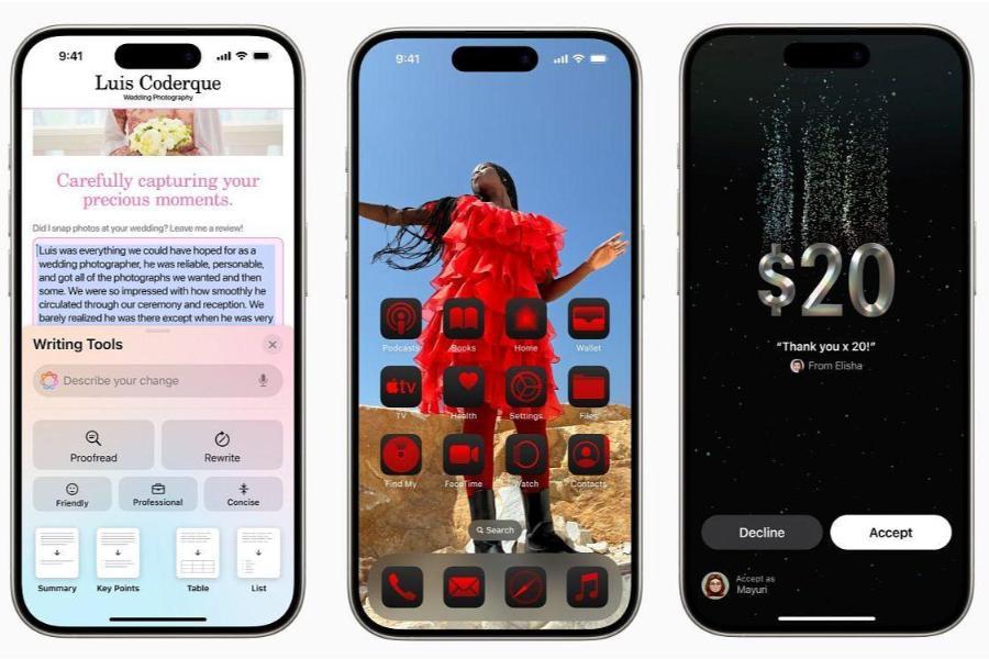 iPhone苹果手机iOS18新功能盘点：手机互碰能收钱！小工具自定义颜色、讯息排程发送、隐藏APP、打字叫siri~