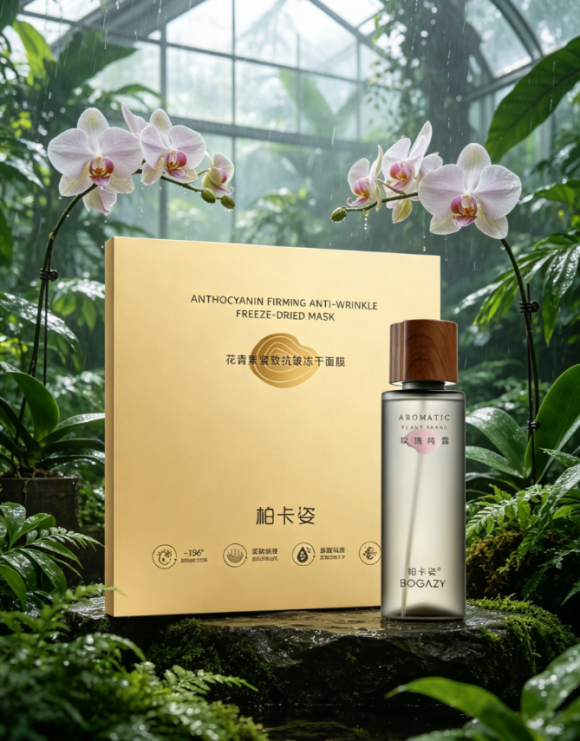 柏卡姿玫瑰纯露和花青素冻干面膜，赴一场初夏植萃润养之约 