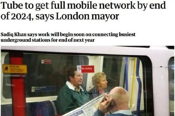 这是伦敦速度？伦敦地铁2024年全面覆盖4G信号