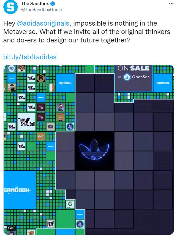 阿迪达斯与Coinbase、The Sandbox合作进军元宇宙