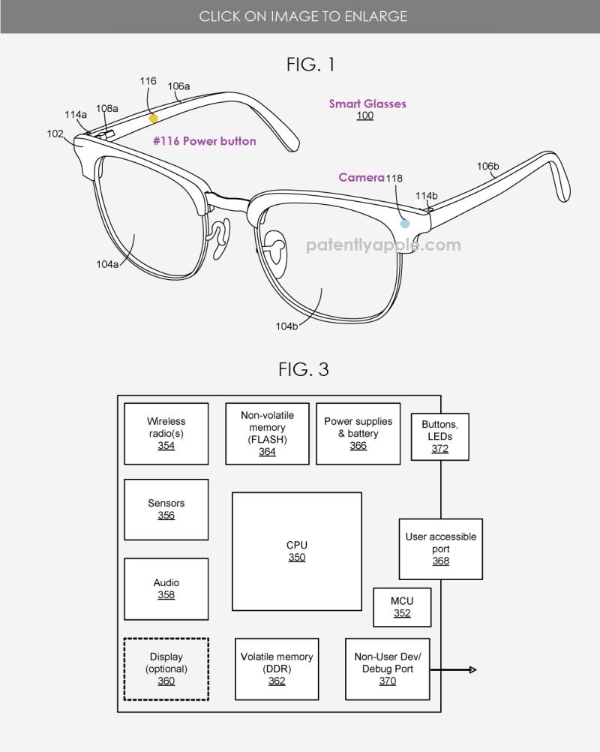 AR智能眼镜|谷歌最新专利显示，正在开发兼具AR功能的智能眼镜