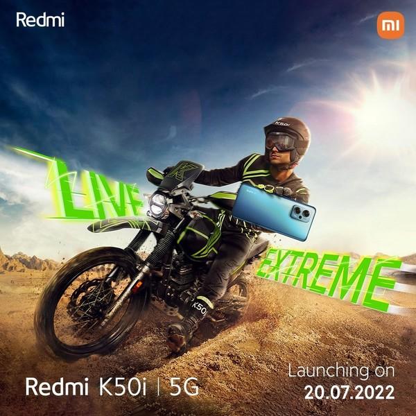K50宇宙再扩军 Redmi K50i将于7月20日在印度发布