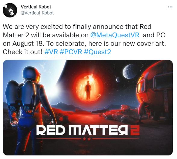 「Red Matter 2」将于8月18日登陆Meta Quest 2及Steam