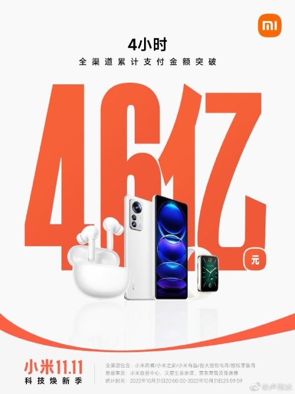 Note12系列1小时销量破35万 卢伟冰再造神机