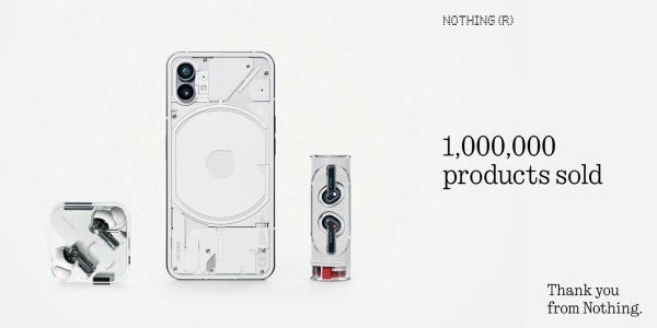 手机耳机总销量突破100万台 裴宇称Nothing Phone（2）将不会近期推出