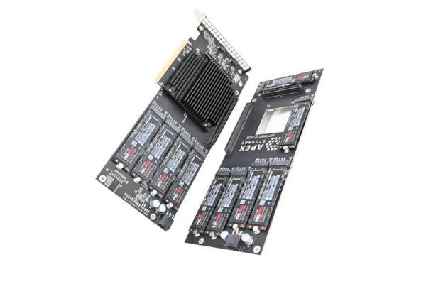 Apex储存推出X21 M.2扩展卡，100条通道，支持21个PCIe 4.0设备