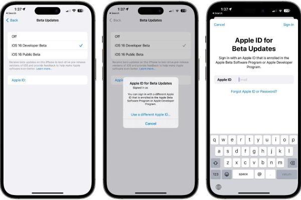 iOS 16.4最新Beta：可以指定Apple ID访问测试版