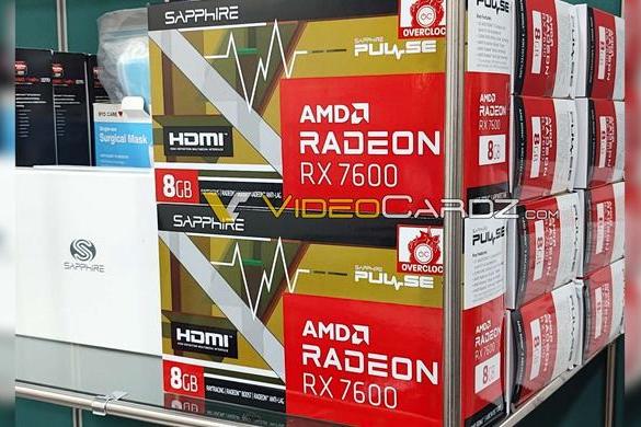 AMD Radeon RX 7600显卡上架：8GB显存，售价约2800元