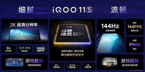 iQOO 11S正式发布：16+1TB售价4799元