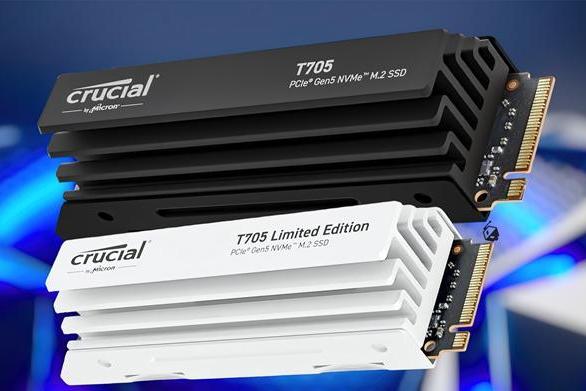 英睿达将推出T705 PCIe 5.0 SSD：最高速度14.5GB/s，散热器夸张