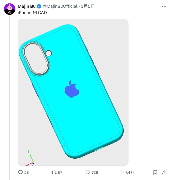 iPhone 16渲染图现身：祖传后摄模组终于变了