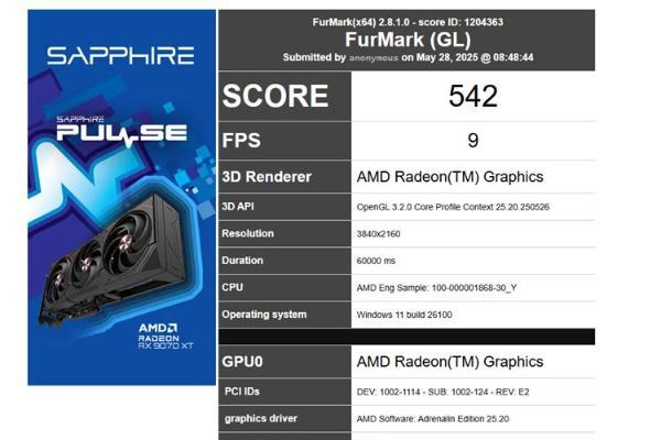 AMD锐龙9000G APU跑分曝光：图形性能几乎不变