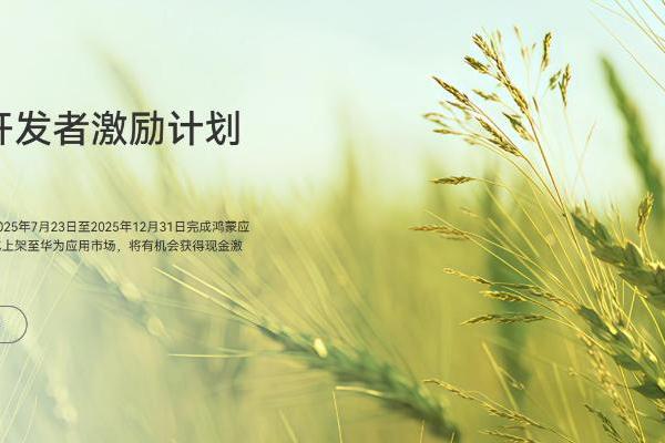 华为推出“鸿蒙应用开发者激励计划 2025”：超亿元现金奖励