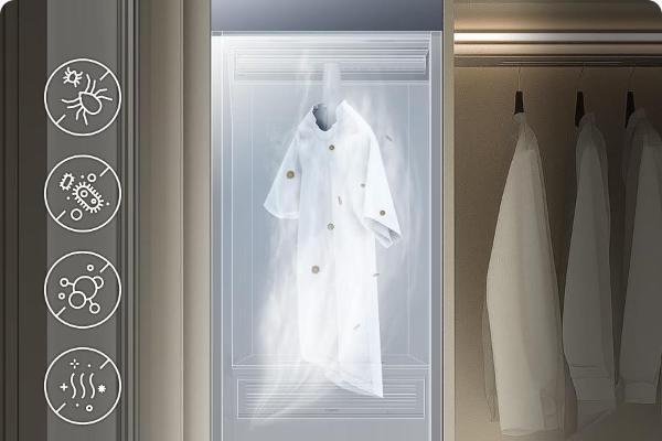 三星AI神 黑钻衣物护理机：智慧护衣 简约高雅 让精致生活触手可及 