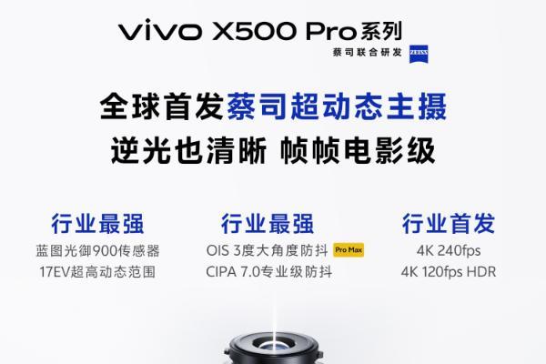 vivo X500系列预热，两个行业最强：17EV动态范围+4K240fps首发