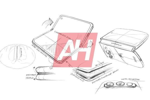Motorola宽屏折叠屏手机设计草图曝光