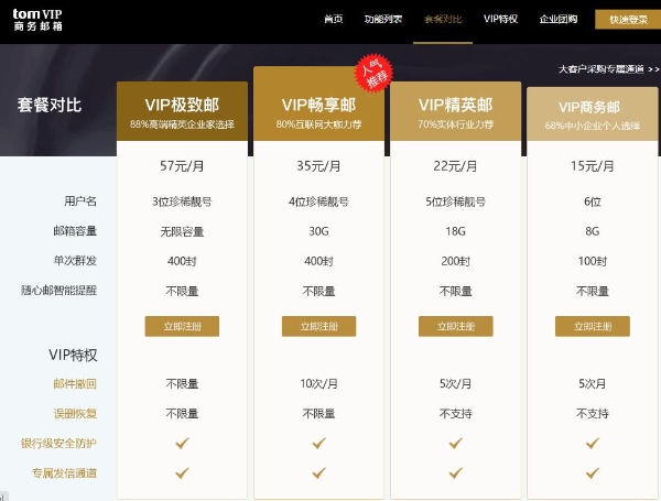 vip邮箱怎么收费？vip邮箱费用多少钱？