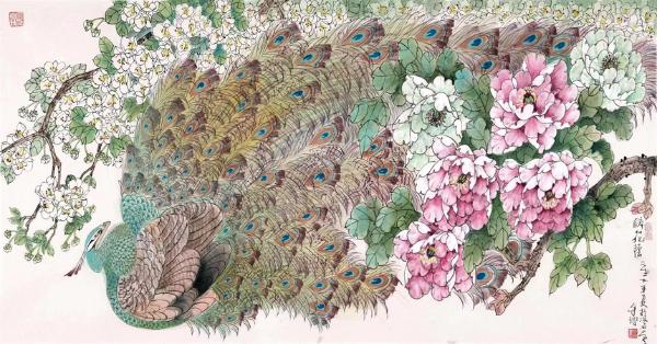 展览 | 繁花朵朵，雀鸟如生，国庆来草堂看谭昌镕花鸟画展