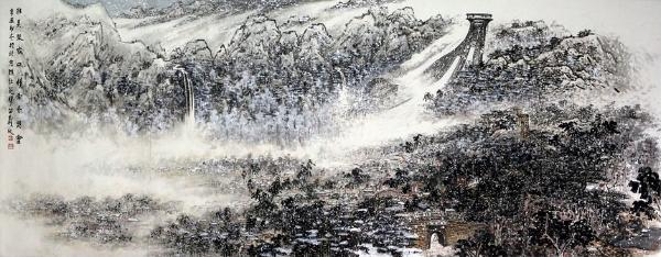 书画 | 杨留义创作大型城市山水画献礼2022北京冬奥会