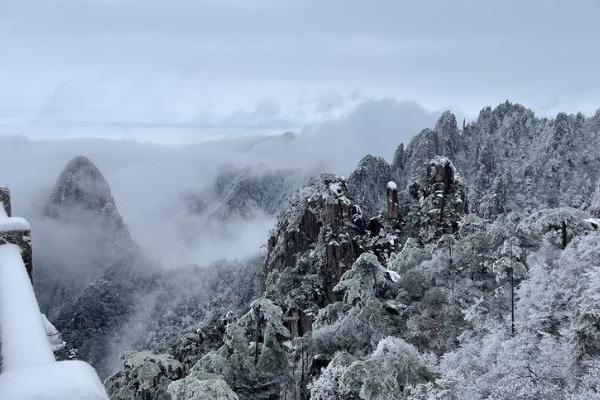 旅游 | 黄山迎来今冬首场降雪和雾凇
