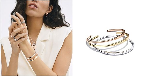 许愿情人节礼物！Pandora Signature简约质感「小戒指、项链、手环」溷搭单戴都超美！
