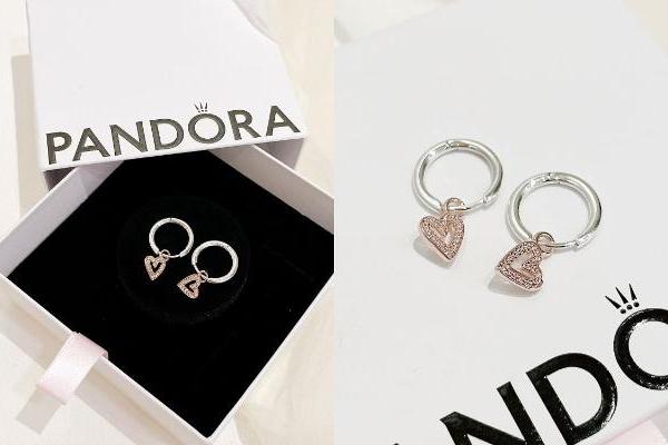 PANDORA新款小爱心『戒指、项链、耳环』纪念日、情人节礼物，戴上就不想摘下来，直接带回家！