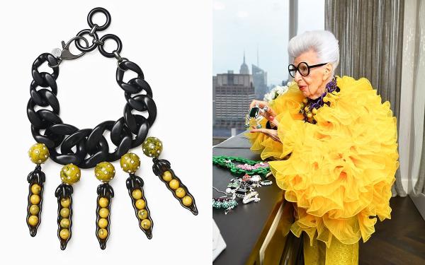 最时尚奶奶IrisApfel X H&M 百岁联名系列「耳环、澎澎外套、居家鞋」超值得收藏！