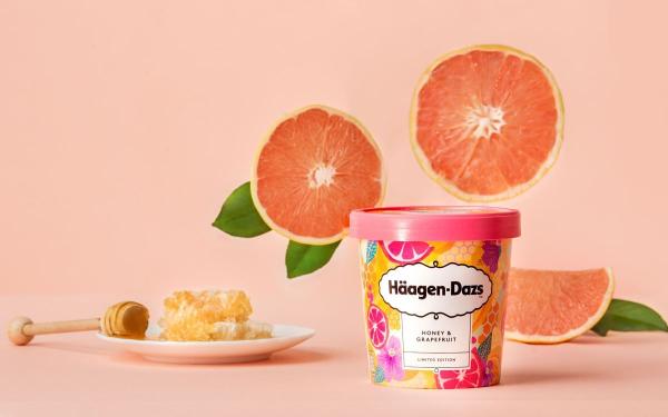 哈根达斯Häagen-Dazs春限定「蜂蜜系列」蜂蜜葡萄柚冰淇淋、蜂蜜黄桃玫瑰冰淇淋、脆皮雪糕新登场