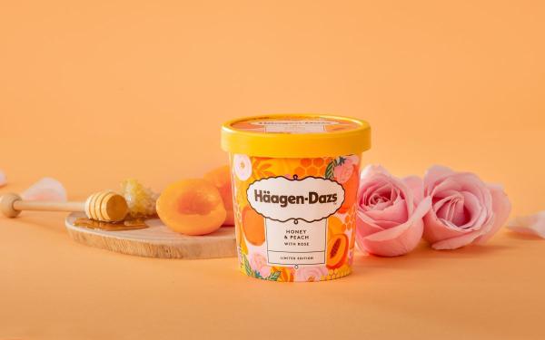 哈根达斯Häagen-Dazs春限定「蜂蜜系列」蜂蜜葡萄柚冰淇淋、蜂蜜黄桃玫瑰冰淇淋、脆皮雪糕新登场