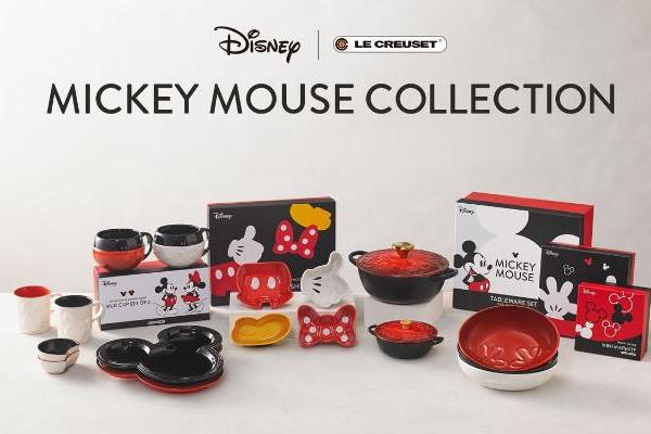 LE CREUSET和Disney「迪士尼米奇系列」 经典铸铁锅、造型瓷器超可爱