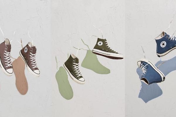经典Converse Chuck 70帆布鞋颜色更新了：律动蓝、自然绿、奶咖棕，太美！匡威官网可购买