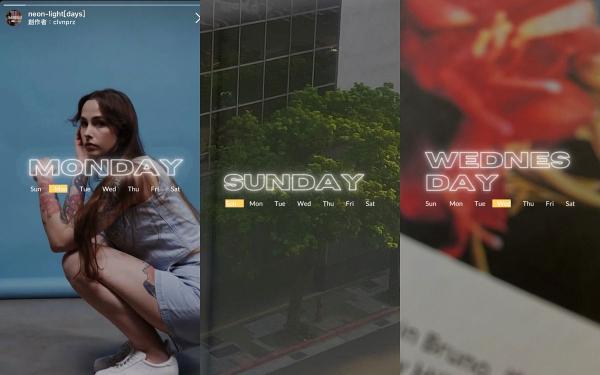IG限动滤镜推荐：实用必备「星期、日期时间」系列♡超多Moment文字排版快下载，怎么拍都百搭用不腻