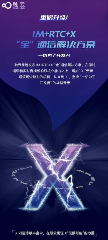 重磅升级！融云推出 IM+RTC+X“全”通信解决方案