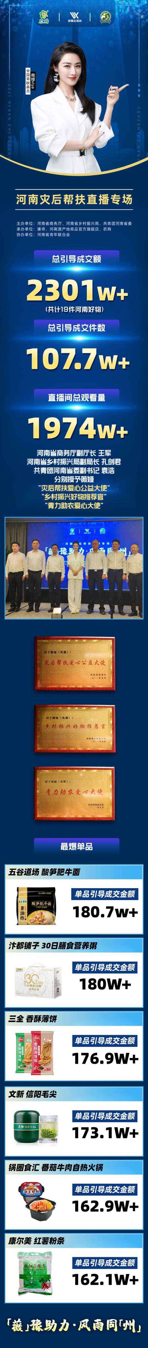 薇娅河南专场不仅是消费帮扶 更是传递一种力量