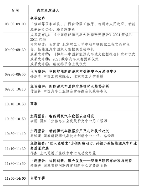 “突破关键技术 创新发展模式”——新能源汽车国家大数据联盟2021年高峰论坛将于10月22日在柳州盛大召开