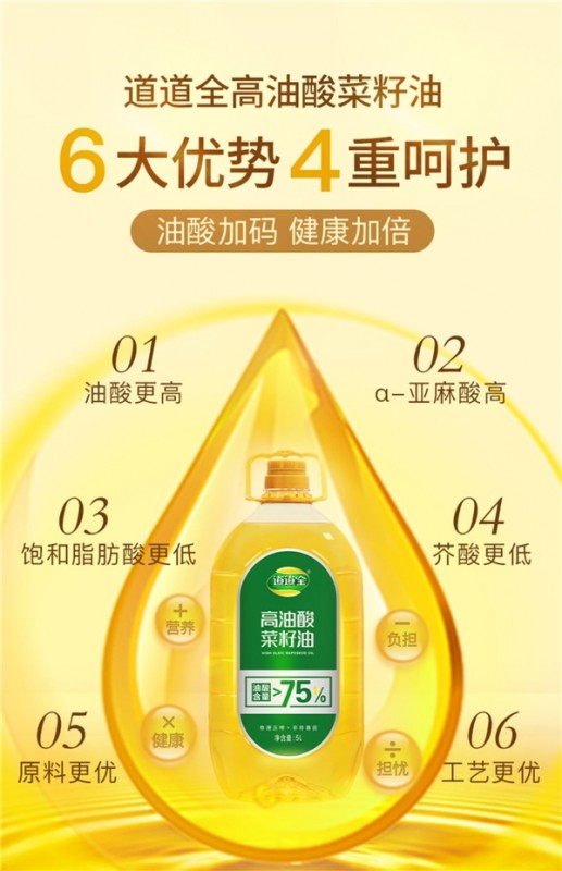 高油酸菜籽油正在成为食用油市场新风向