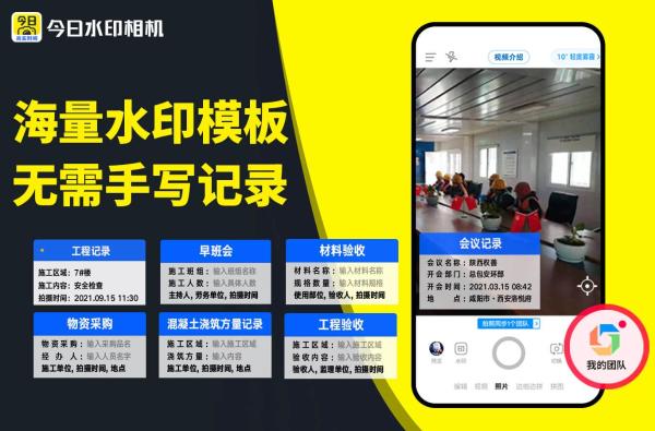 今日水印相机App，时间地点防篡改,高效管理工程团队的利器