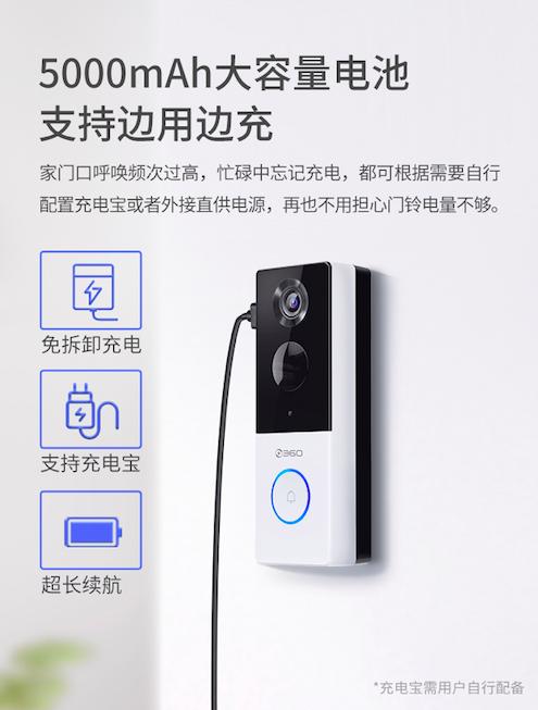  极致性价比 超清大广角的360可视门铃5C惊艳亮相