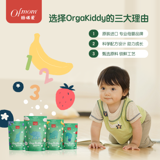  专为中国宝宝打造，OrgaKiddy系列零辅食让宝宝吃的健康安心