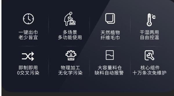  商芯家用型智能热毛巾机:传承物理加工技艺， 让你一键尽享净护
