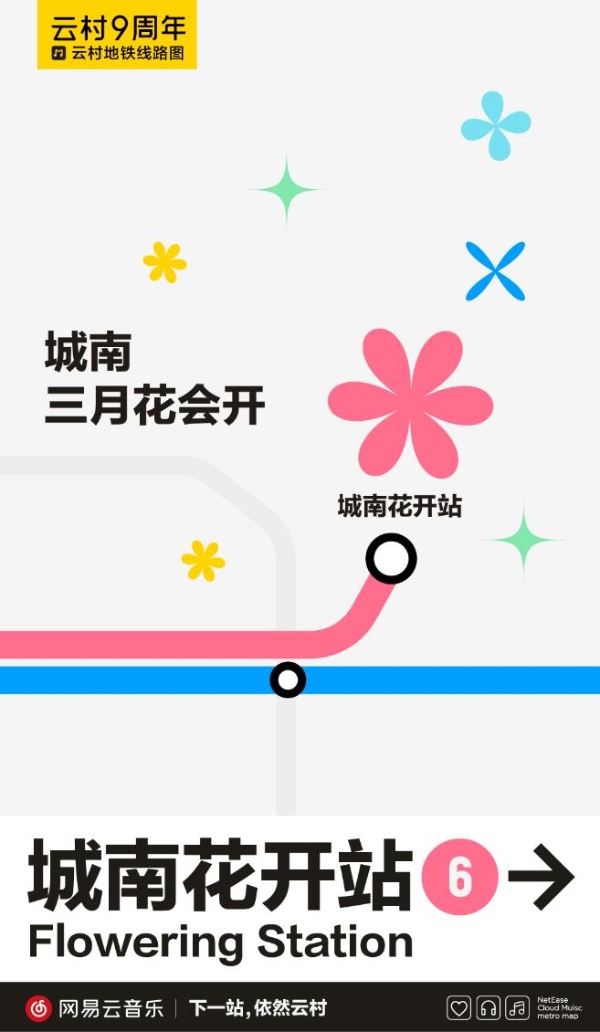 正式通车！网易云音乐九周年地铁线路温暖上线