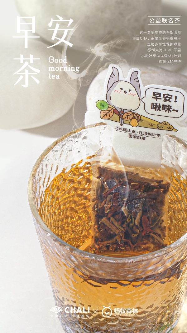  CHALI茶里联合蚂蚁森林推出早安茶，喝茶还能助力公益？
