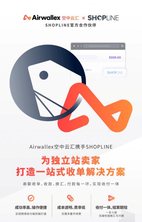  SHOPLINE联手Airwallex空中云汇，打造一站式收单解决方案