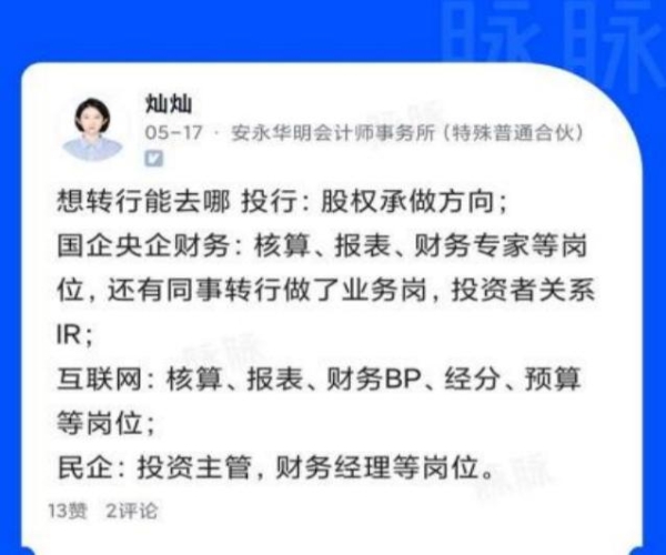 脉脉AMA知无不言上新！财审行业专家为你揭秘四大那些事儿